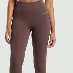BUNDLE! Whitney Ribbed Leggings Cherry Chocolate